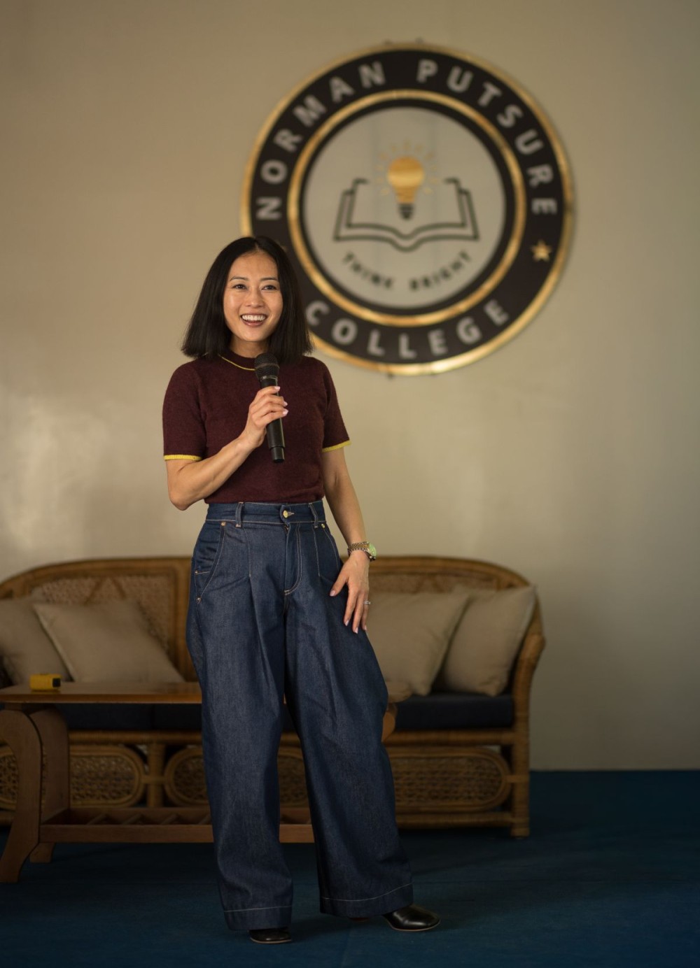 Seyie Putsure during the interior design workshop held at Norman Putsure College on January 29.